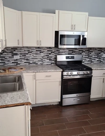 Renovated kitchen in a Greater Grand Crossing Chicago home after professional remodeling.